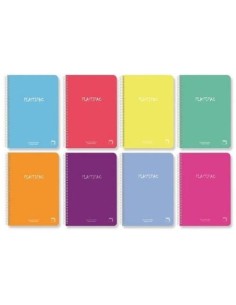 Paq 8 cuaderno espiral 4º 80h 90g milimetrado tauroplastic